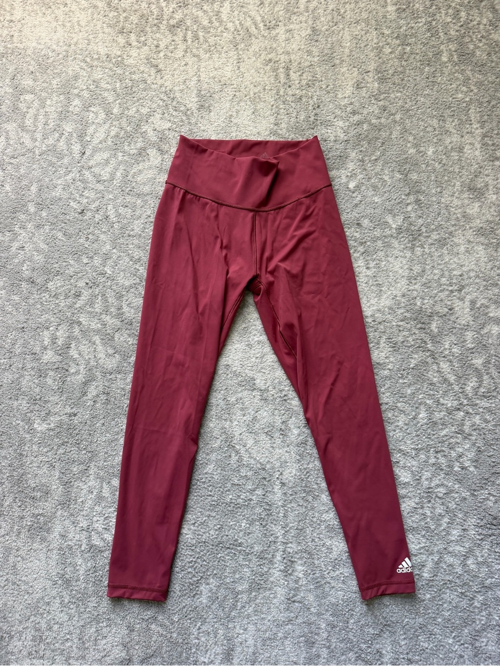 adidas womens Maroon High-Waist Leggings size medium